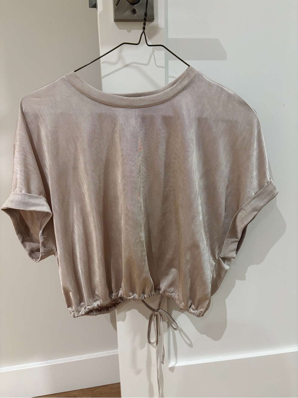 Dynamite Metallic Short Sleeve  Top